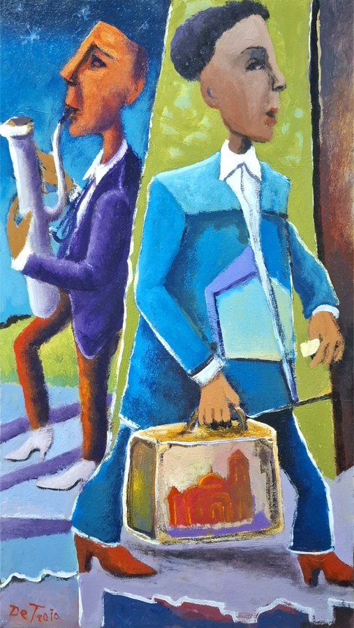 IL CONFRONTO, acrilico su tela, 2015