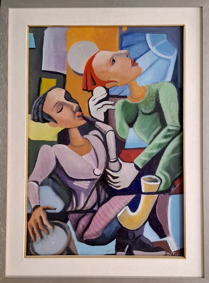 LE DUE LUNE, acrilico su tela, 2016