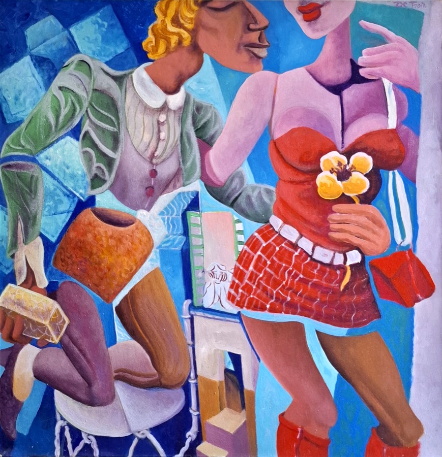 BOCCADIROSA, acrilico su tela, 2018