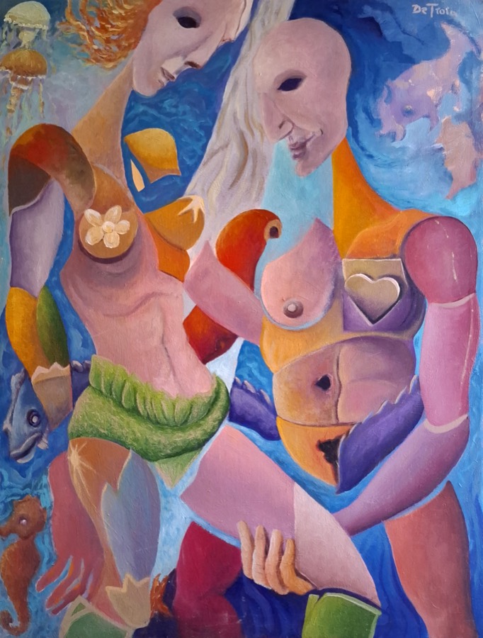 IMMERSI, acrilico su tela, 2018